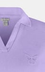 Waffle V-Neck Cropped Polo