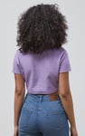 Waffle V-Neck Cropped Polo