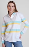 Women's Rugby Polo With Contrast Stripes