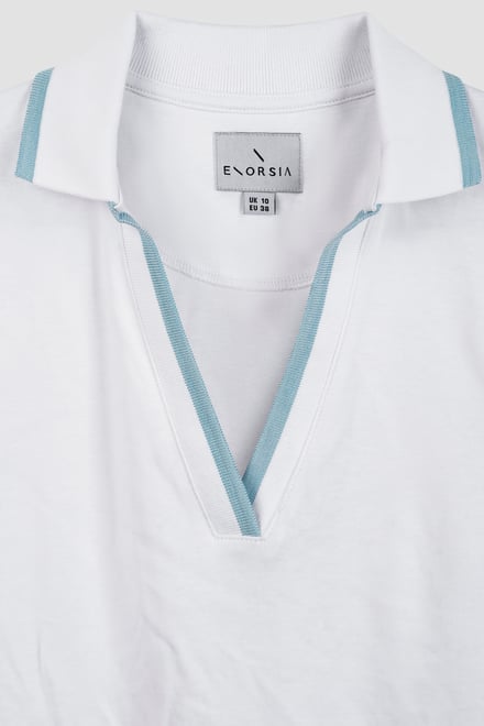 Cornelia stripe  Short Sleeve Polo Shirt