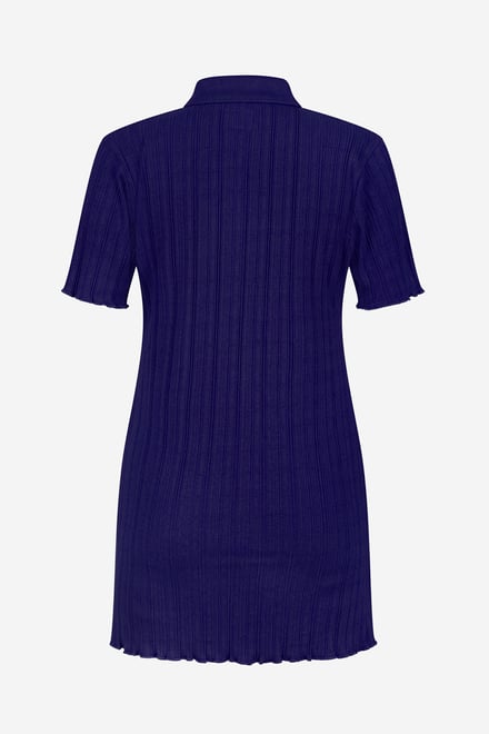 Ribbed Textured Slim Fit Polo Shirt