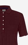 Ribbed Textured Slim Fit Polo Shirt