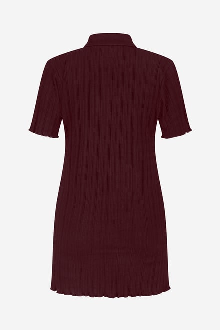Ribbed Textured Slim Fit Polo Shirt
