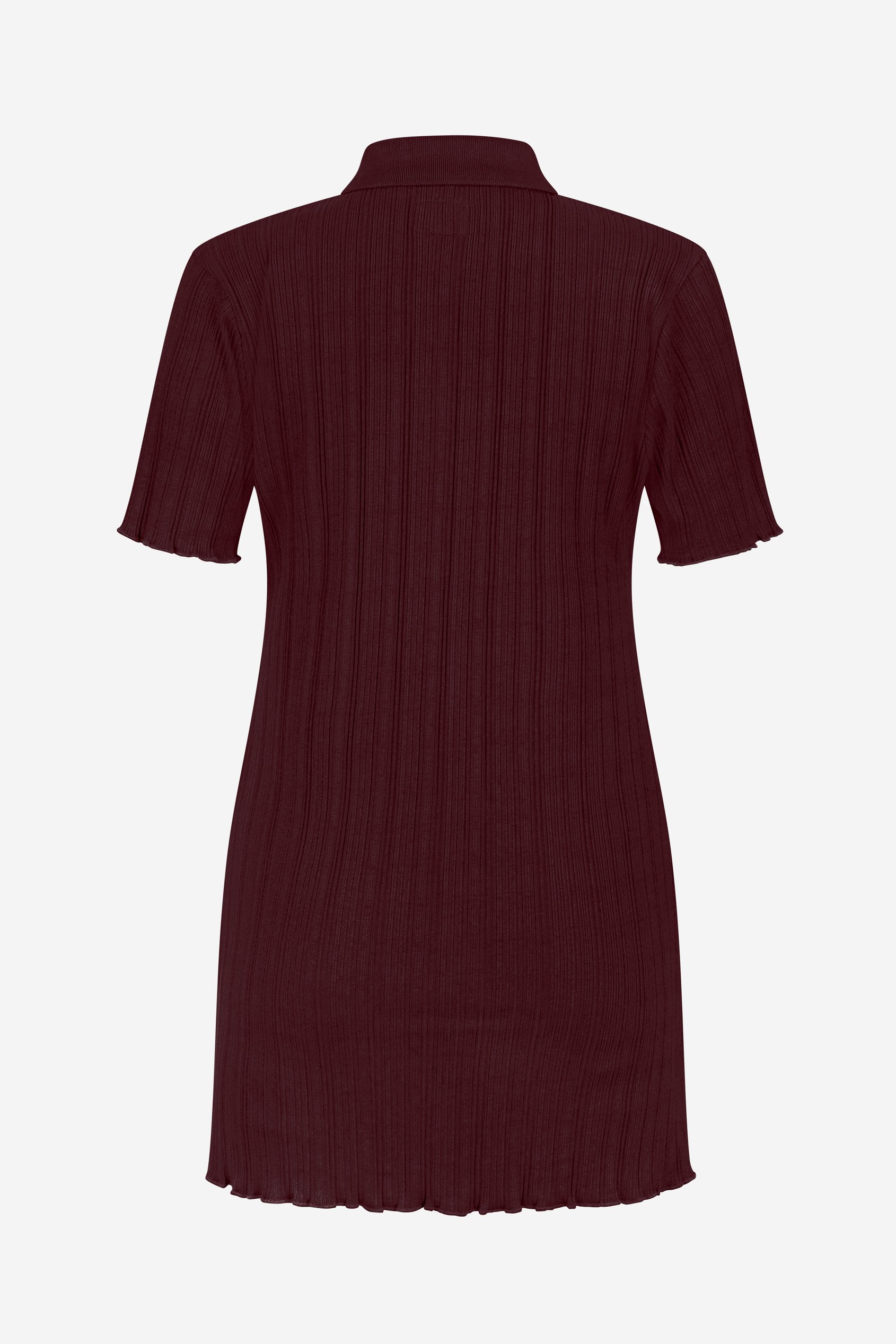 Ribbed Textured Slim Fit Polo Shirt