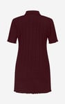 Ribbed Textured Slim Fit Polo Shirt