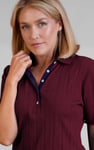 Ribbed Textured Slim Fit Polo Shirt