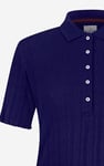 Ribbed Textured Slim Fit Polo Shirt
