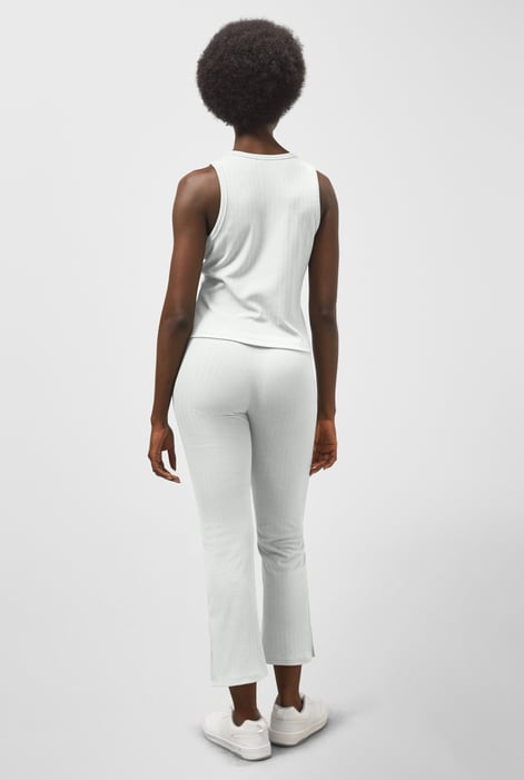 White Comfortable Ribbed Lounge Set