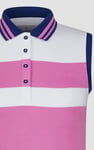Women's Colour Block Sleeveless Polo Shirt