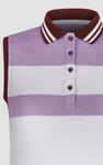 Women's Colour Block Sleeveless Polo Shirt