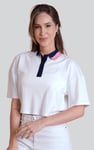 Twin Tipped Collar Cropped Polo Shirt