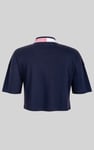 Twin Tipped Collar Cropped Polo Shirt