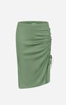 Ruched Drawstring Top & Skirt Set