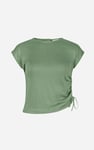 Ruched Drawstring Top & Skirt Set