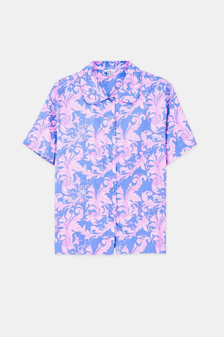 Printed Woven Shirt & Shorts Set