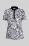 Zebra Print Short Sleeve Polo Shirt