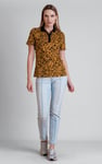 Zebra Print Short Sleeve Polo Shirt
