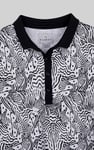 Zebra Print Short Sleeve Polo Shirt