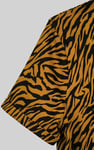 Zebra Print Short Sleeve Polo Shirt