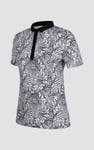 Zebra Print Short Sleeve Polo Shirt