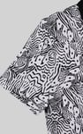 Zebra Print Short Sleeve Polo Shirt