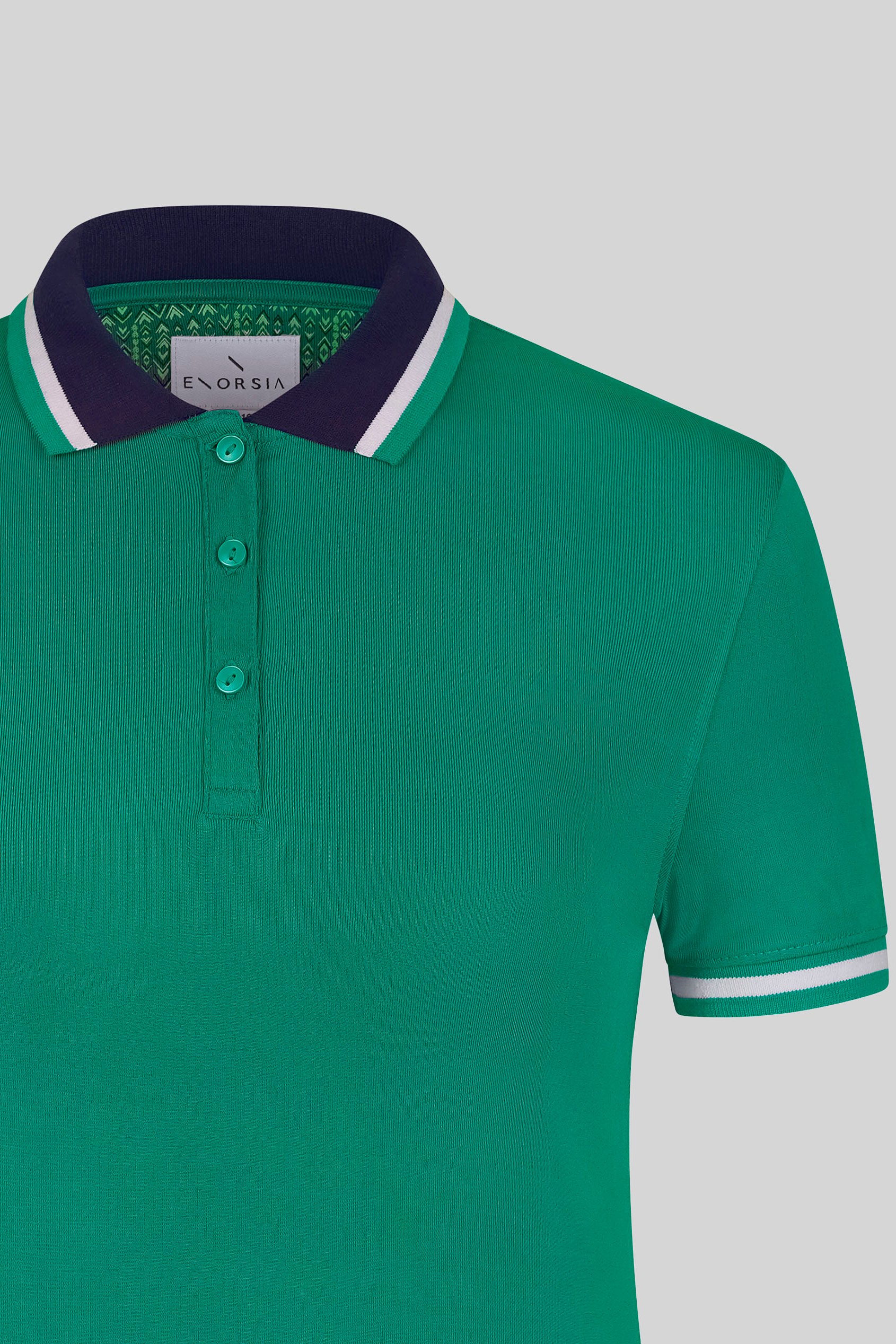 Women's Contrast Collar Jersey Polo Shirt