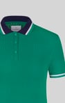 Women's Contrast Collar Jersey Polo Shirt