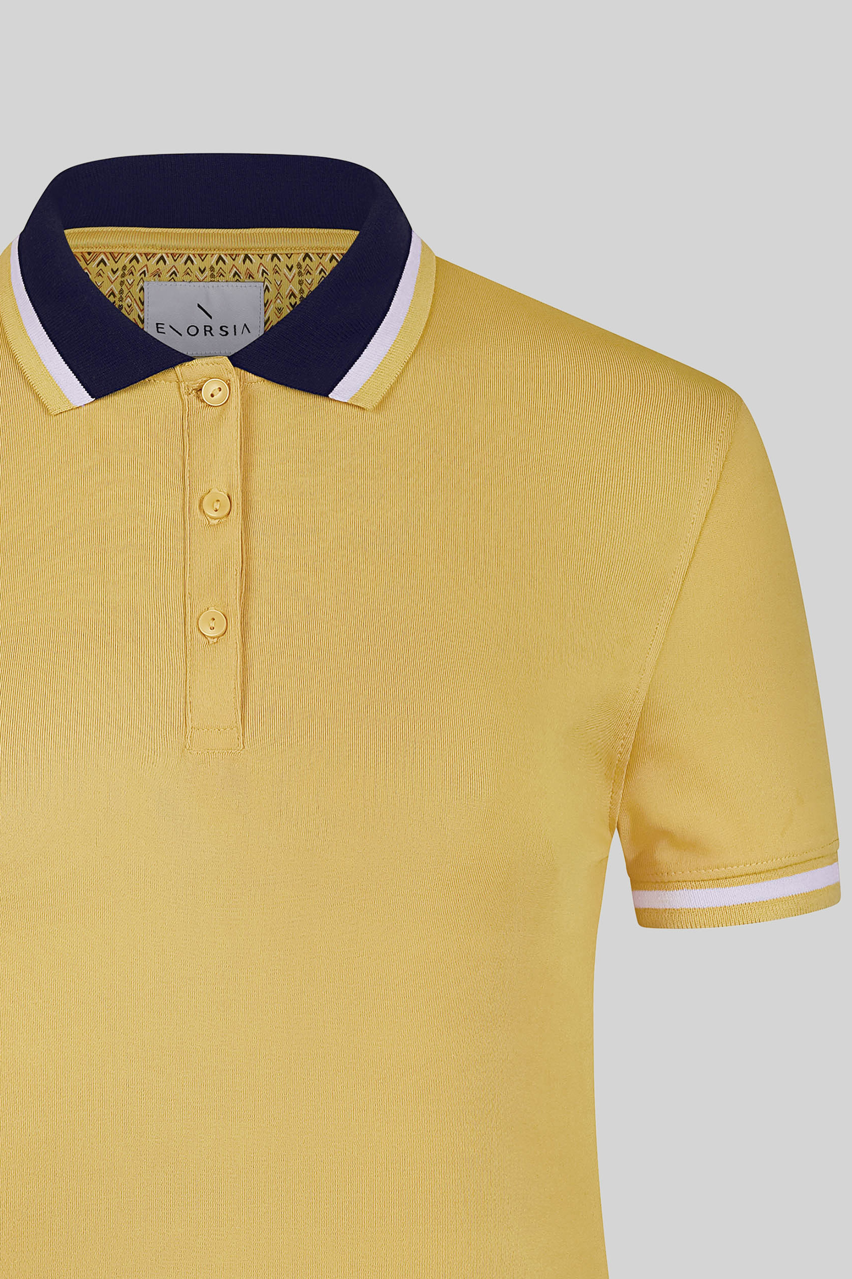 Women's Contrast Collar Jersey Polo Shirt