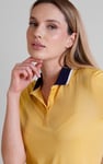 Women's Contrast Collar Jersey Polo Shirt