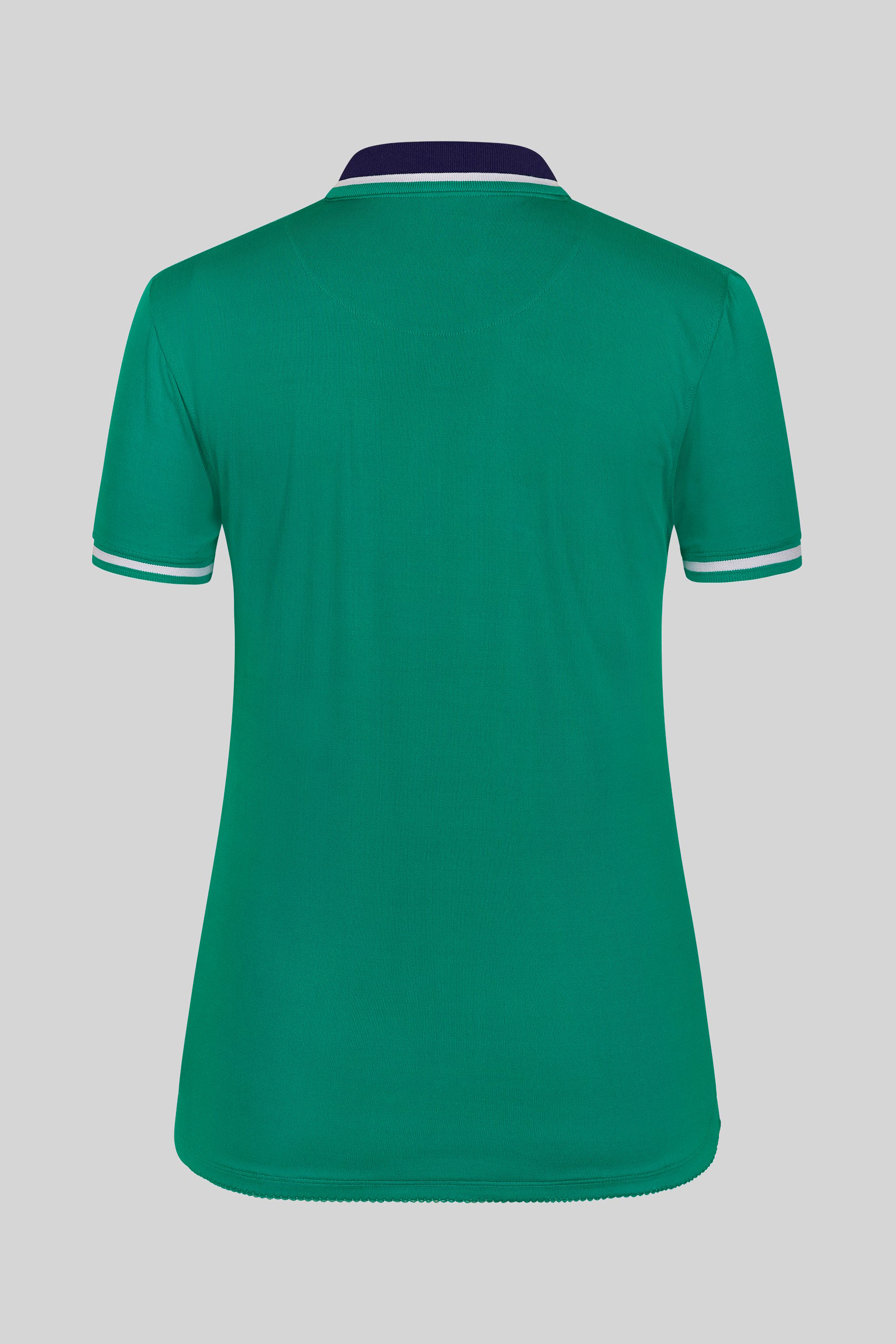 Women's Contrast Collar Jersey Polo Shirt