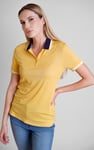 Women's Contrast Collar Jersey Polo Shirt