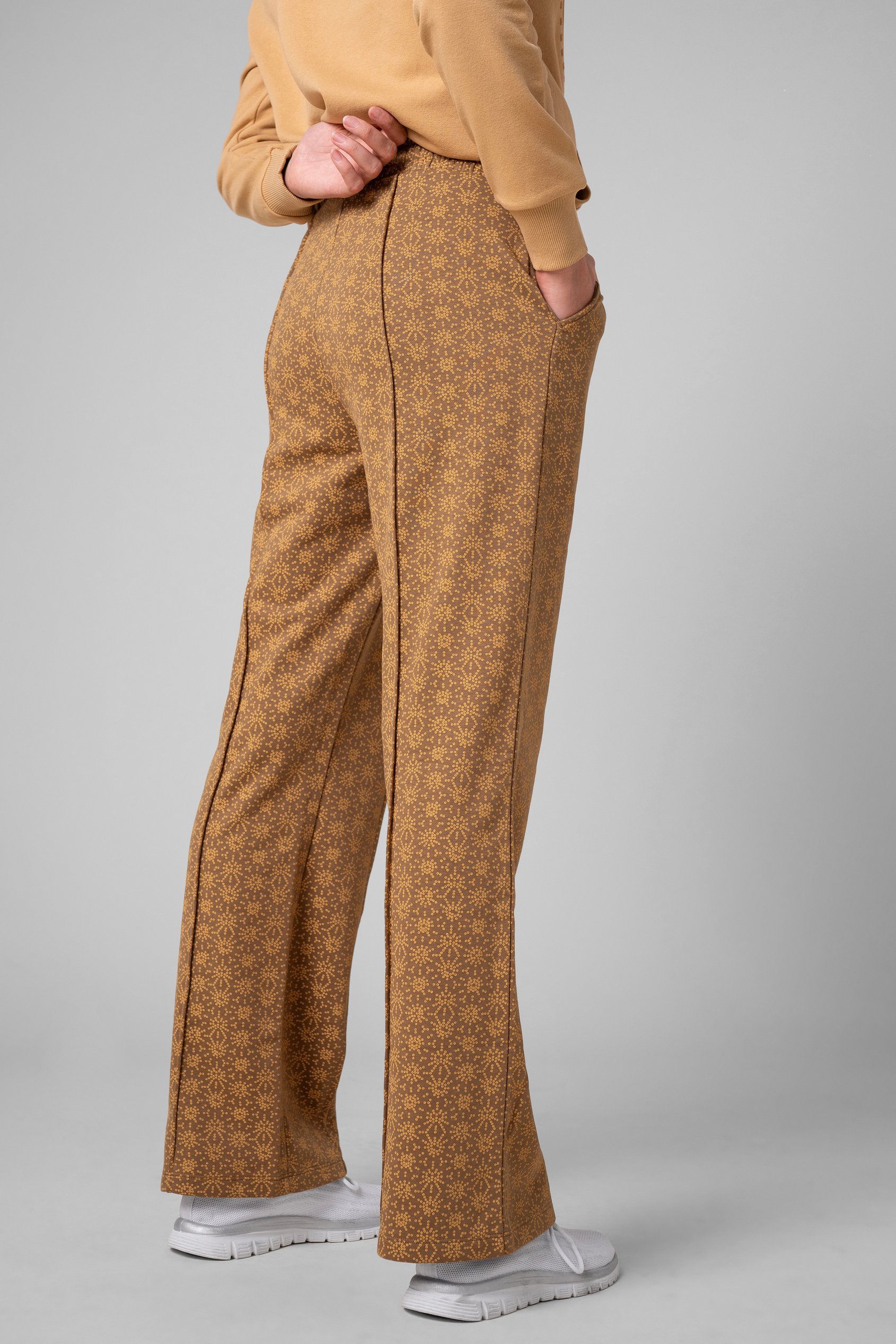 Womens Pleated Wide Leg Trouser