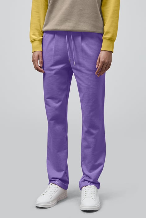 Yellow Roll -Up Hem Jersey Trousers