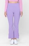 Jersey Ribbed Side slit Leggings
