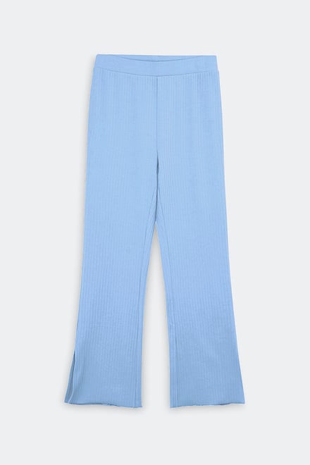 Jersey Ribbed Side slit Leggings