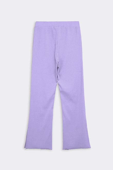 Jersey Ribbed Side slit Leggings