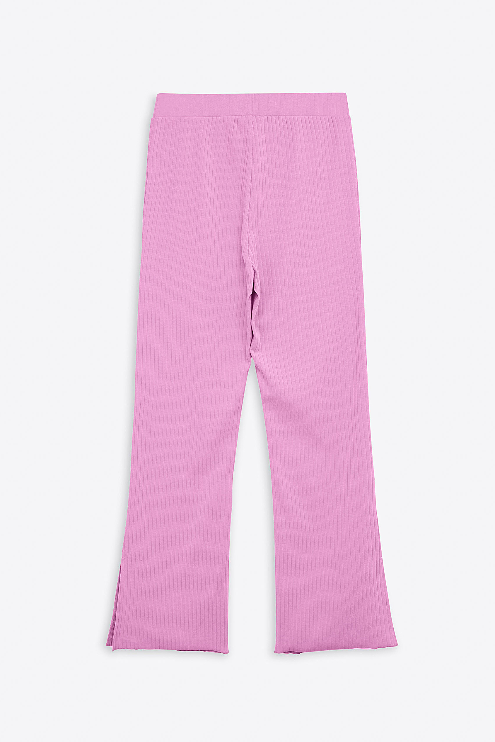 Jersey Ribbed Side slit Leggings