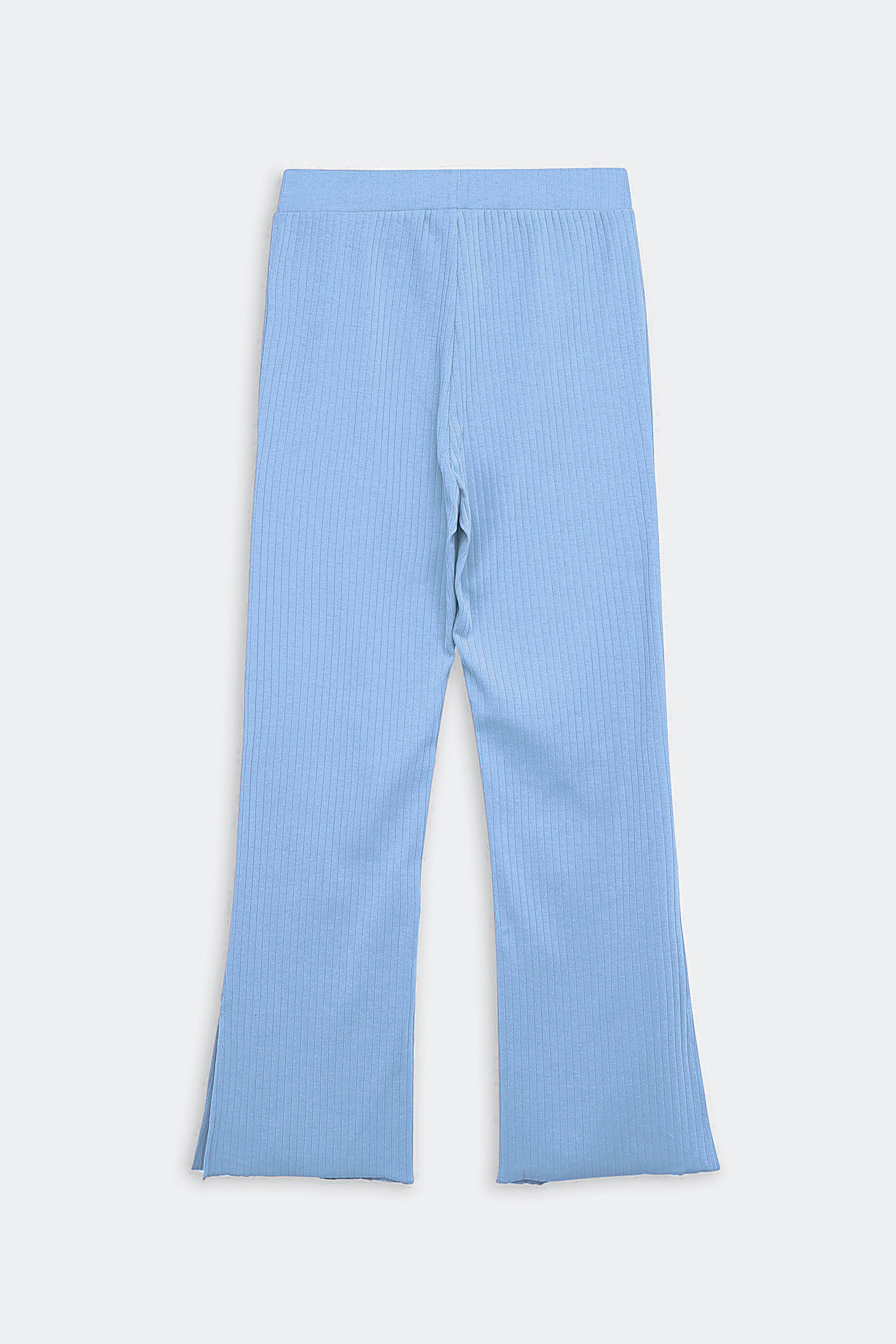 Jersey Ribbed Side slit Leggings