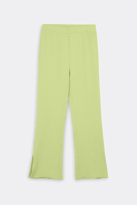 Jersey Ribbed Side slit Leggings