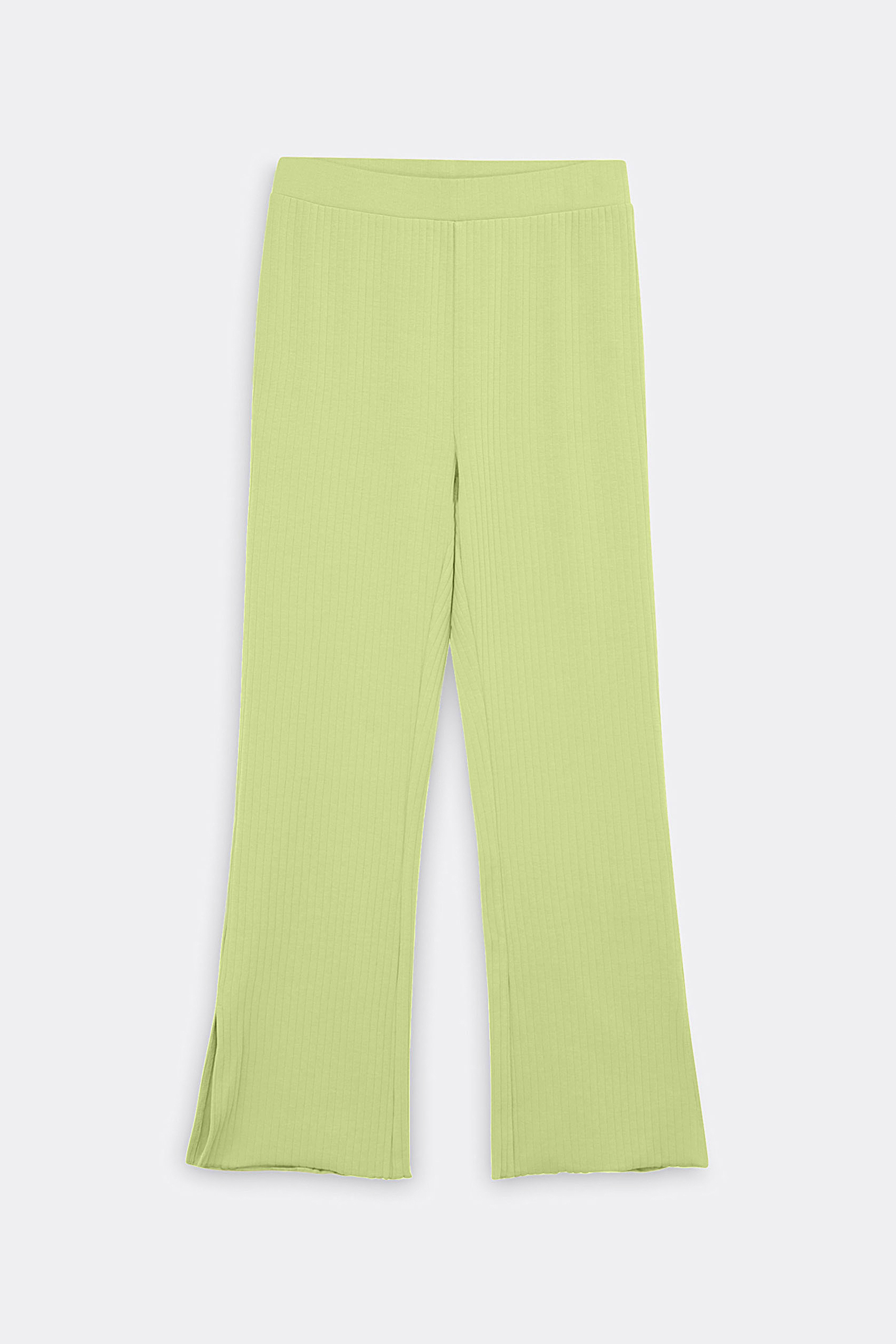 Jersey Ribbed Side slit Leggings