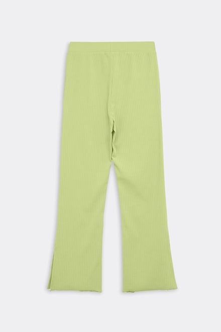Jersey Ribbed Side slit Leggings