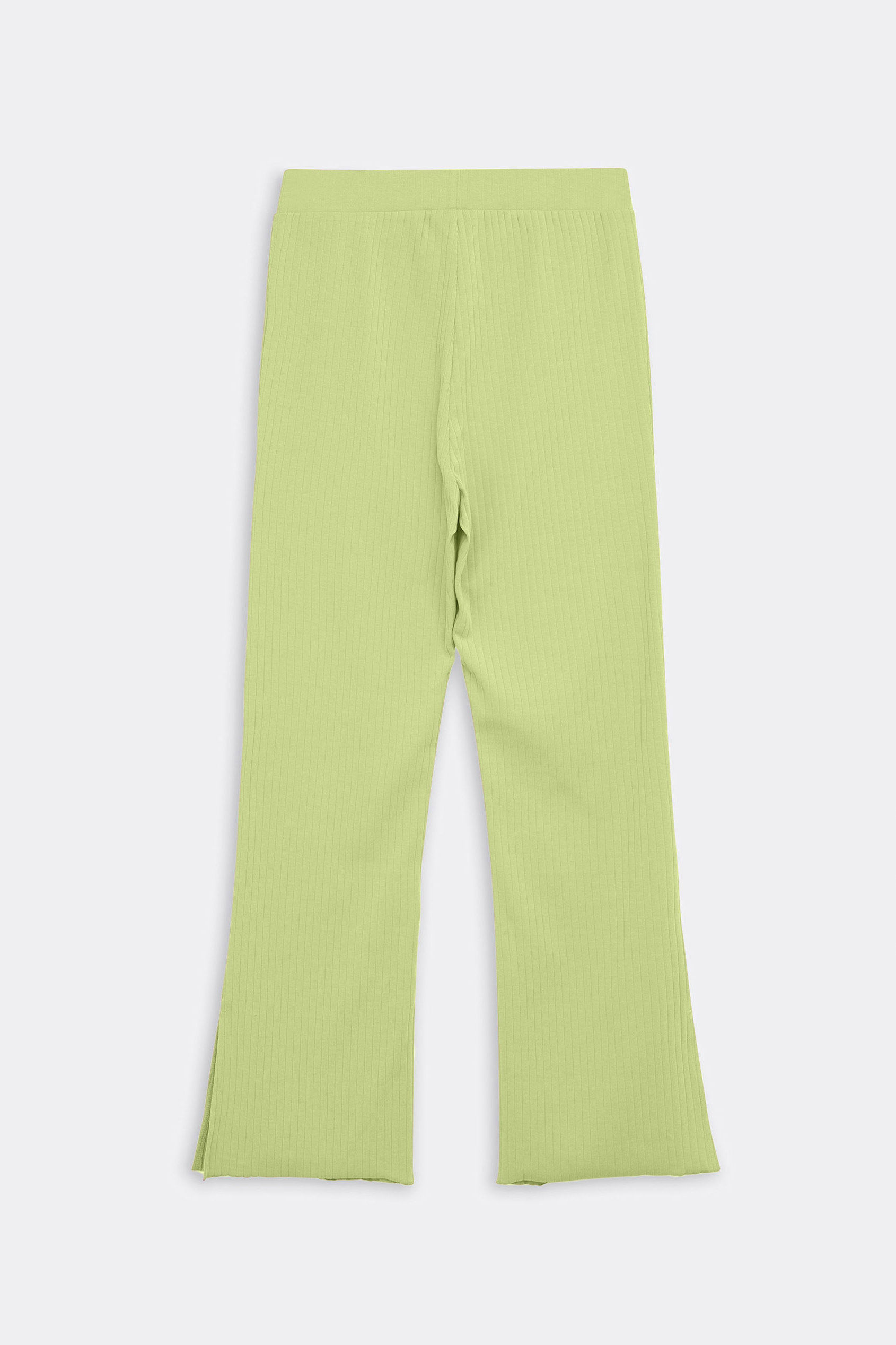 Jersey Ribbed Side slit Leggings
