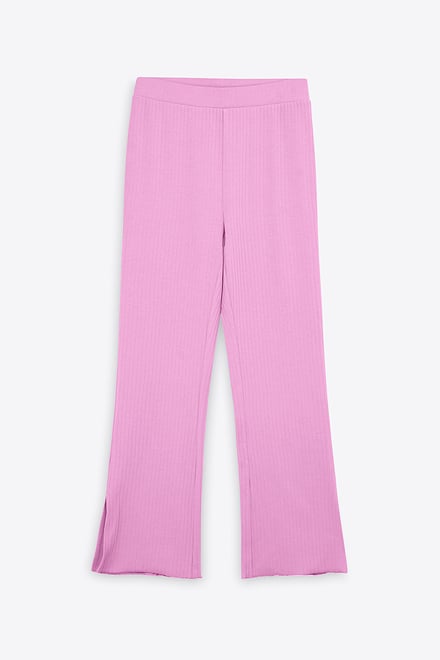 Jersey Ribbed Side slit Leggings