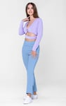 Jersey Ribbed Side slit Leggings