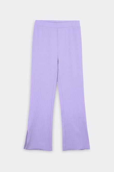 Jersey Ribbed Side slit Leggings