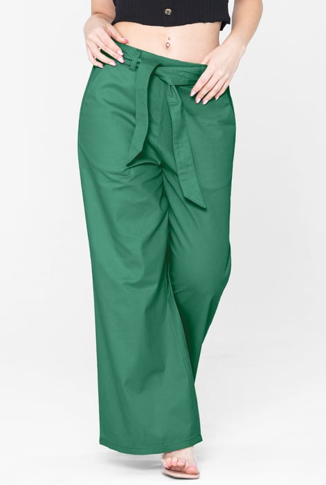 Yellow Comfort Stretch Wide Leg Trousers