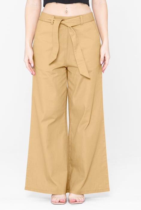 Yellow Comfort Stretch Wide Leg Trousers