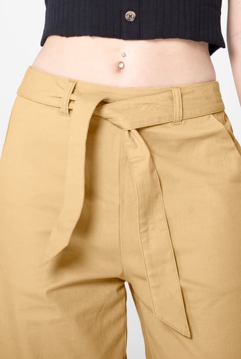 Yellow Comfort Stretch Wide Leg Trousers