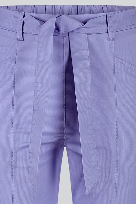 Women's Cotton Stretch Woven Trouser With Waist Belt
