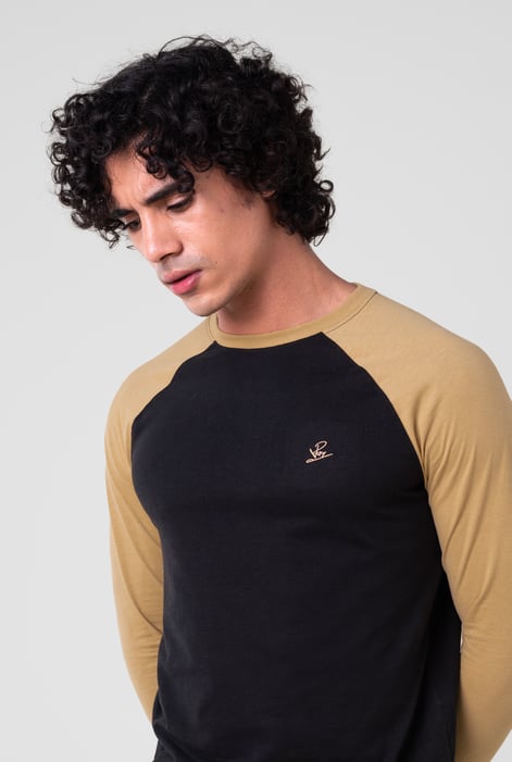 Black Classic  Raglan Sleeve T-Shirt